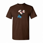 Men's Popeye Cotton T-Shirt - Dark Brown