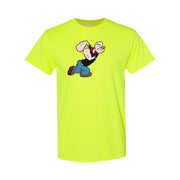 Men's Popeye Cotton T-Shirt - Safety Green