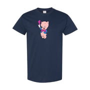 Men's Porky Pig Cotton T-Shirt - Navy