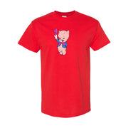 Men's Porky Pig Cotton T-Shirt - Red