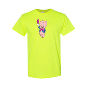 Men's Porky Pig Cotton T-Shirt - Safety Green