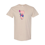 Men's Porky Pig Cotton T-Shirt - Tan