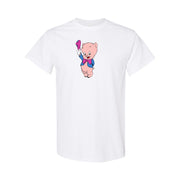 Men's Porky Pig Cotton T-Shirt - White