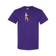 Men's Power Girl Cotton T-Shirt - Purple