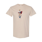 Men's Power Girl Cotton T-Shirt - Tan