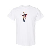 Men's Power Girl Cotton T-Shirt - White