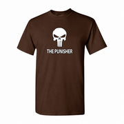 Men's Punisher Cotton T-Shirt - Dark Brown