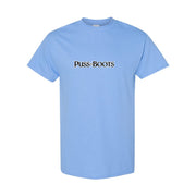 Men's Puss in Boots Cotton T-Shirt - Sky Blue
