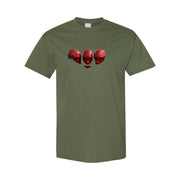 Men's Red Hood Cotton T-Shirt - Army Green