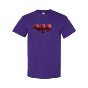 Men's Red Hood Cotton T-Shirt - Purple