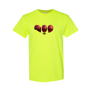 Men's Red Hood Cotton T-Shirt - Safety Green