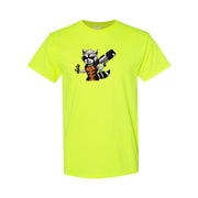 Men's Rocket Raccoon Cotton T-Shirt - Safety Green