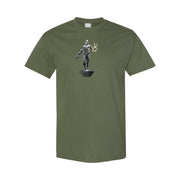 Men's Silver Surfer Cotton T-Shirt - Army Green
