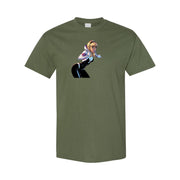 Men's Spider-Gwen Cotton T-Shirt - Army Green