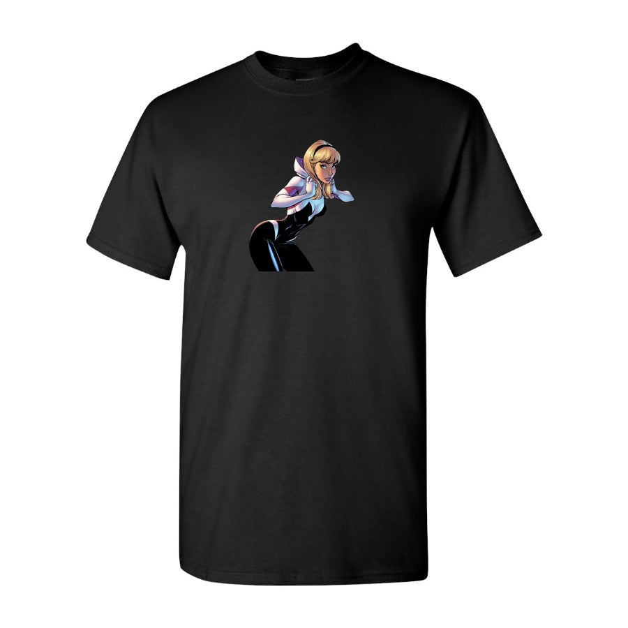 Men's Spider-Gwen Cotton T-Shirt - Black