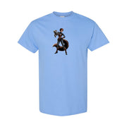 Men's Squirrel Girl Cotton T-Shirt - Sky Blue