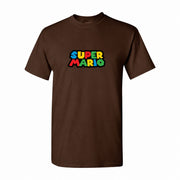 Men's Super Mario Cotton T-Shirt - Dark Brown
