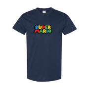 Men's Super Mario Cotton T-Shirt - Navy
