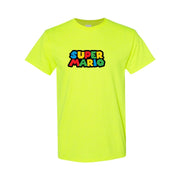 Men's Super Mario Cotton T-Shirt - Safety Green