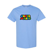 Men's Super Mario Cotton T-Shirt - Sky Blue