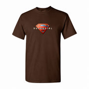 Men's Supergirl Cotton T-Shirt - Dark Brown