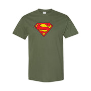 Men's Superman Cotton T-Shirt - Army Green