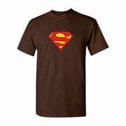Men's Superman Cotton T-Shirt - Dark Brown