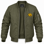 Men's Arkansas-Pine Bluff Bomber Jacket | Color: Army Green | Front
