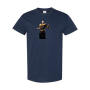 Men's Black Adam cotton T-shirt in Navy