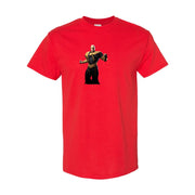 Men's Black Adam cotton T-shirt in Red