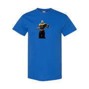 Men's Black Adam cotton T-shirt in Royal Blue