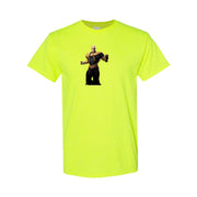 Men's Black Adam cotton T-shirt in Safety Green