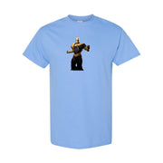 Men's Black Adam cotton T-shirt in Sky Blue