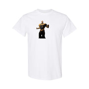 Men's Black Adam cotton T-shirt in White