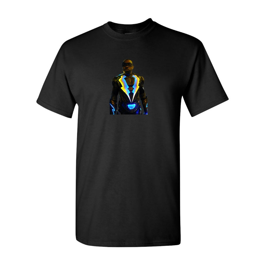 Men's Black Lightning cotton T-shirt in Black