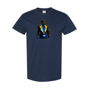 Men's Black Lightning cotton T-shirt in Navy