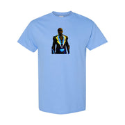 Men's Black Lightning cotton T-shirt in Sky Blue
