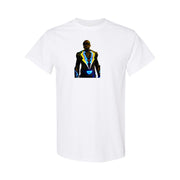 Men's Black Lightning cotton T-shirt in White