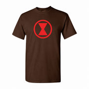 Men's Black Widow cotton T-shirt in Dark Brown