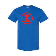 Men's Black Widow cotton T-shirt in Royal Blue