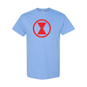 Men's Black Widow cotton T-shirt in Sky Blue