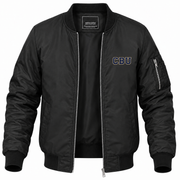 Men's California Baptist Bomber Jacket | Color: Black | Front
