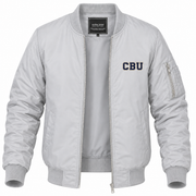 Men's California Baptist Bomber Jacket | Color: Grey | Front
