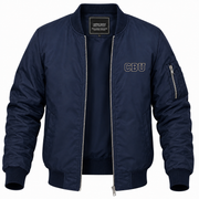 Men's California Baptist Bomber Jacket | Color: Navy | Front