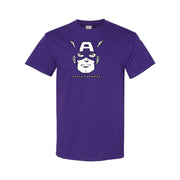 Men's Captain America cotton T-shirt in Purple