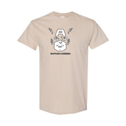 Men's Captain America cotton T-shirt in Tan
