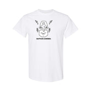 Men's Captain America cotton T-shirt in White
