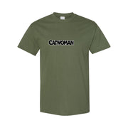 Men's Catwoman cotton T-shirt in Army Green