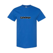 Men's Catwoman cotton T-shirt in Royal Blue