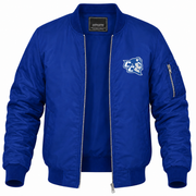 Men's Central Connecticut State Bomber Jacket | Color: Blue | Front